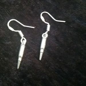 925 Silver Bullet Earrings